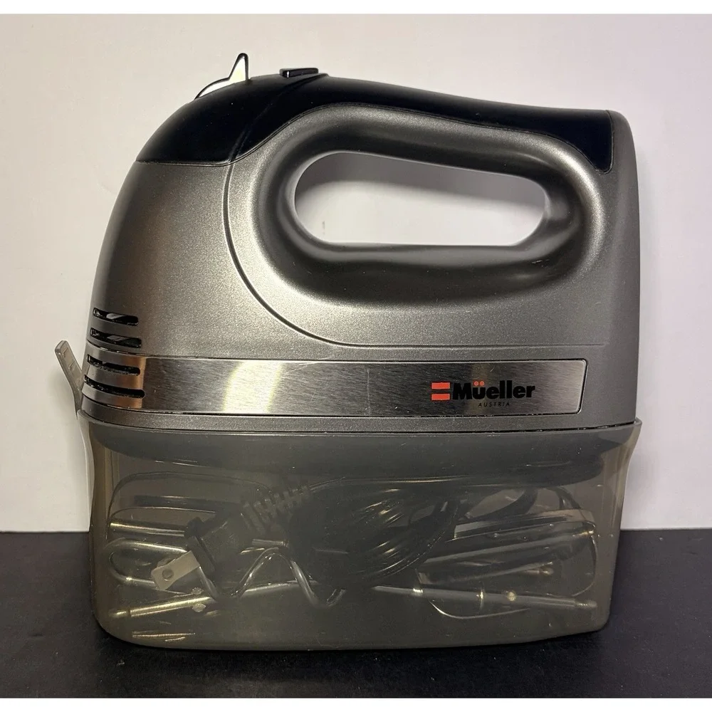 Mueller Electric Hand Mixer, 5‎ Speed 250W Turbo with Snap-on Storage Case